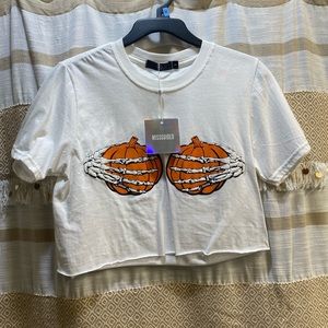 PUMPKIN HALLOWEEN CROP TOP